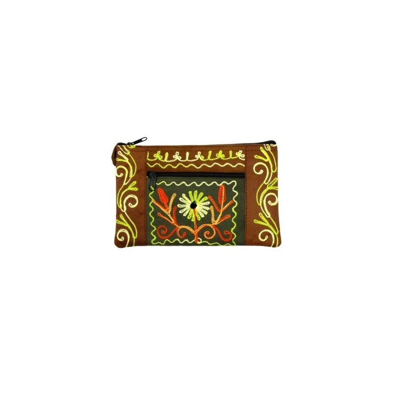 Pochette fleur vert amande Pochette fleur vert amande