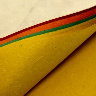Papier Lokta couleur et tissu tibétain