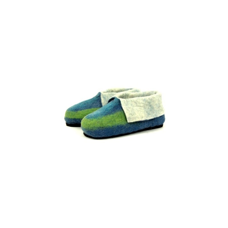 Chaussons enfants vert et bleu 30 Chaussons enfants vert et bleu 30