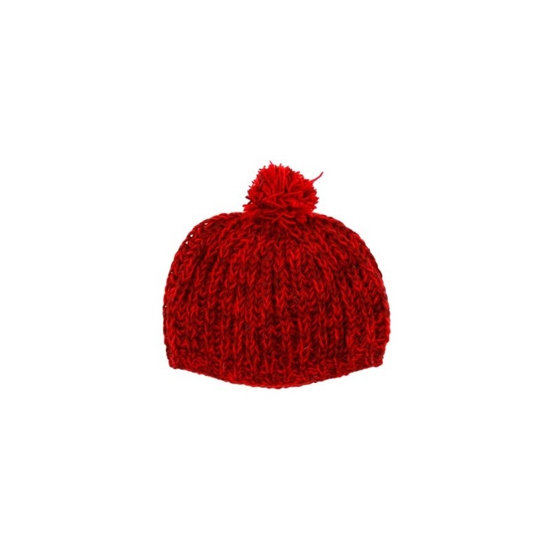 Bonnet mode rouge bordeau chiné Bonnet mode rouge bordeau chiné