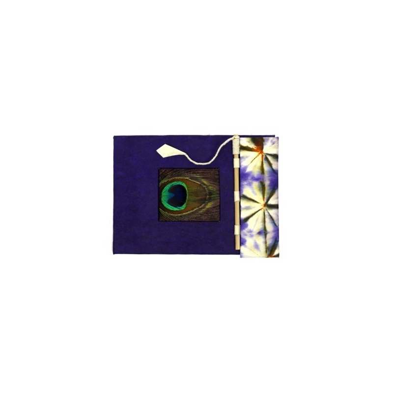 Lokta papier livret et plume de Paon Lokta papier livret et plume de Paon