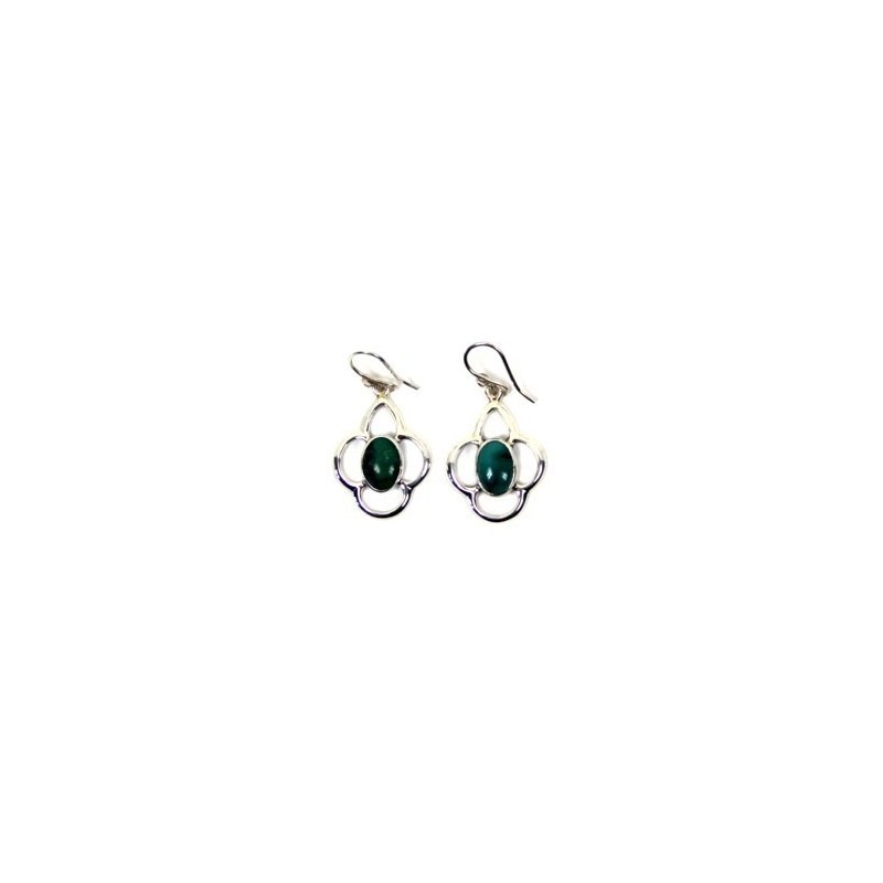Boucles d'oreilles fleurs pierres Turquoise Boucles d'oreilles fleurs pierres Turquoise