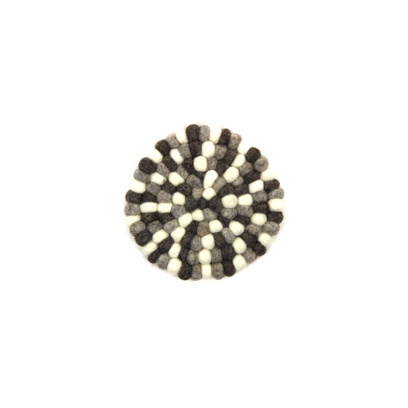 Petit tapis rond en laine naturelle Petit tapis rond en laine naturelle