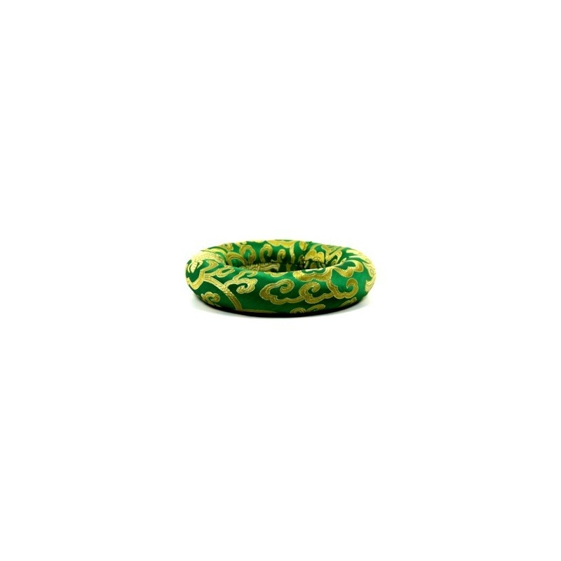 Anneau coussin vert bol chantant tibétain Anneau coussin vert bol chantant tibétain