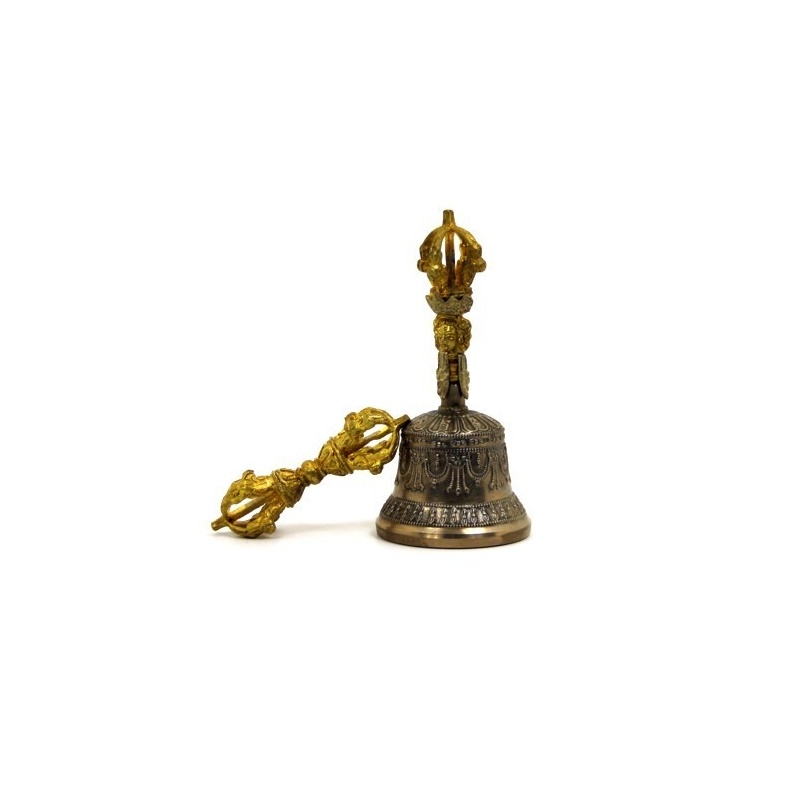 Cloche tibétaine bouddhiste de rituel Cloche tibétaine bouddhiste de rituel