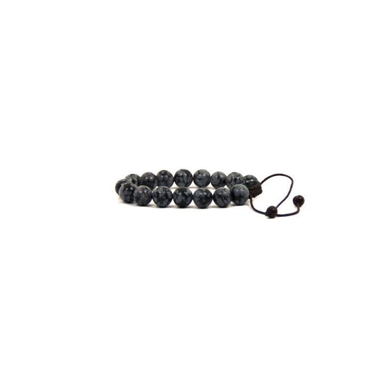 Bracelet Mala en pierre Obsidienne Bracelet Mala en pierre Obsidienne