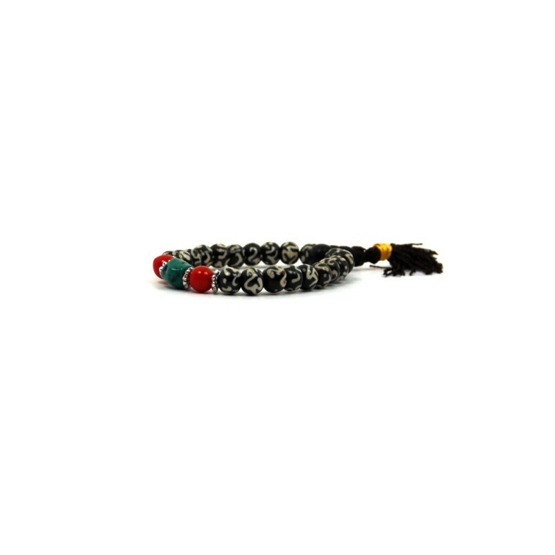 Bracelet mala os et AUM - OM Bracelet mala os et AUM - OM