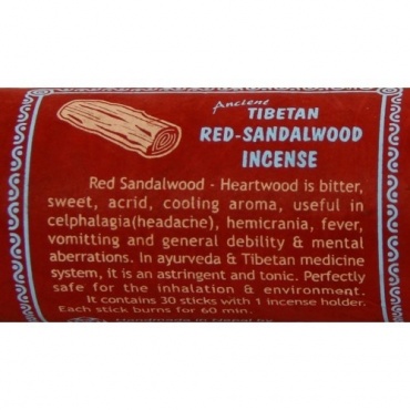 Tibetan Encense bois de santal rouge