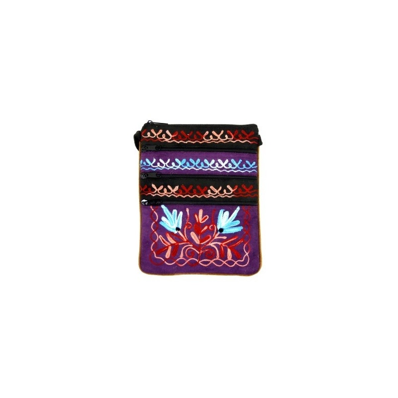 Sac multipoche imitation cuir violet Sac multipoche imitation cuir violet