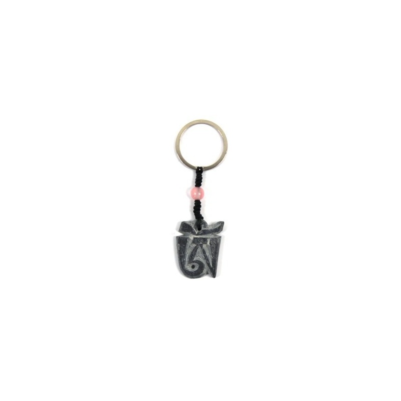 Porte-clé AUM Tibétain en pierre Porte-clé AUM Tibétain en pierre