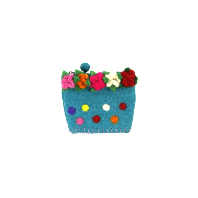 Pochette Pot de fleurs turquoise Pochette Pot de fleurs turquoise