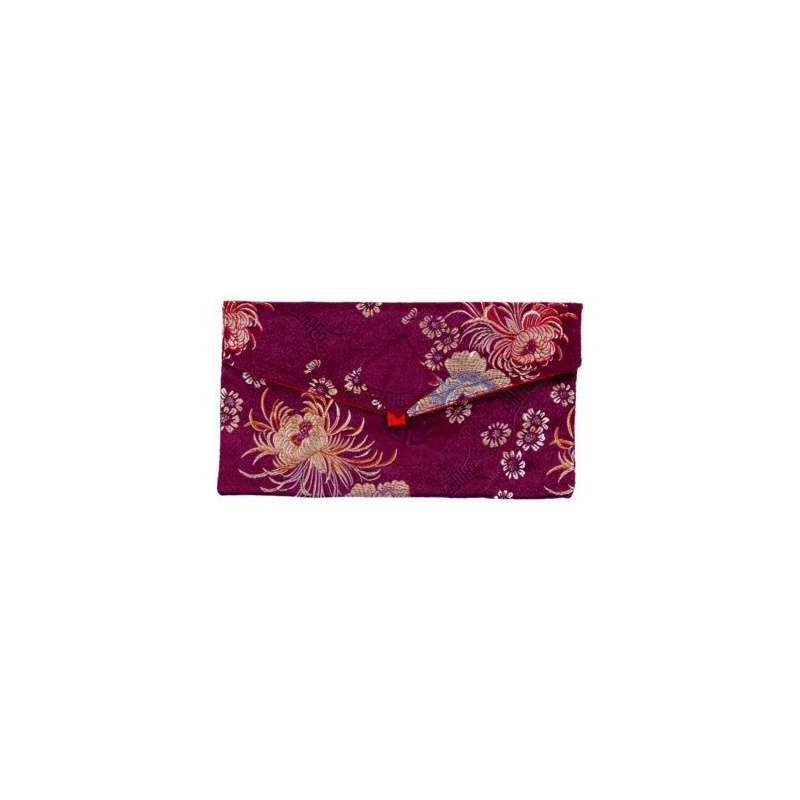 Pochette Etui Prune Soie Tibétaine S Pochette Etui Prune Soie Tibétaine S