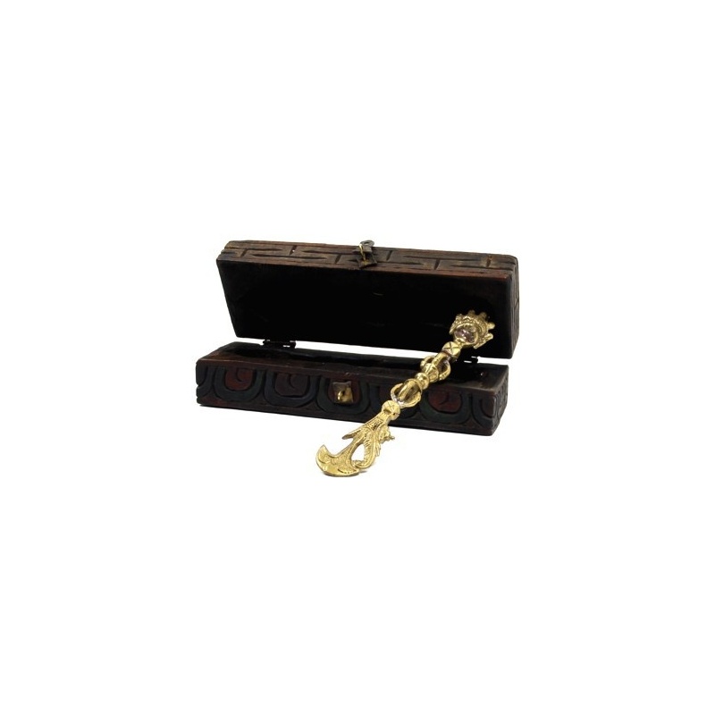 Couperet bouddhiste en demi-lune et coffret Couperet bouddhiste en demi-lune et coffret