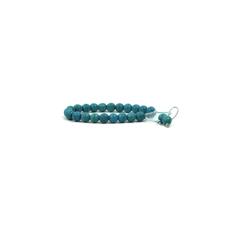 Bracelet mala bleu turquoise 21 perles Bracelet mala bleu turquoise 21 perles