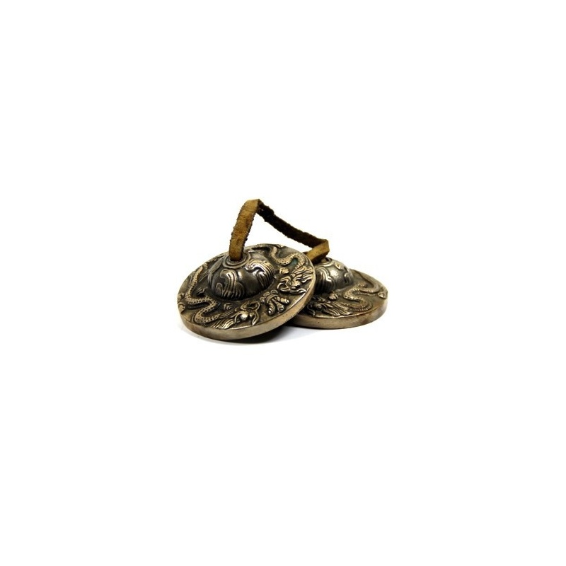 Cymbales Tibétaines Ting-sha Dragon bronze Cymbales Tibétaines Ting-sha Dragon bronze