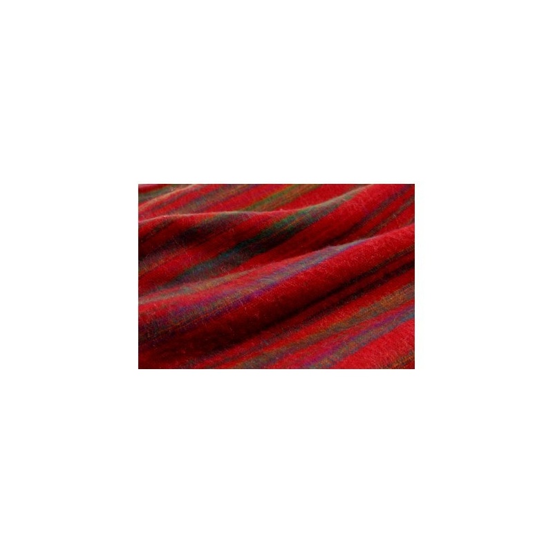 Couverture rouge lignée violet et vert Couverture rouge lignée violet et vert