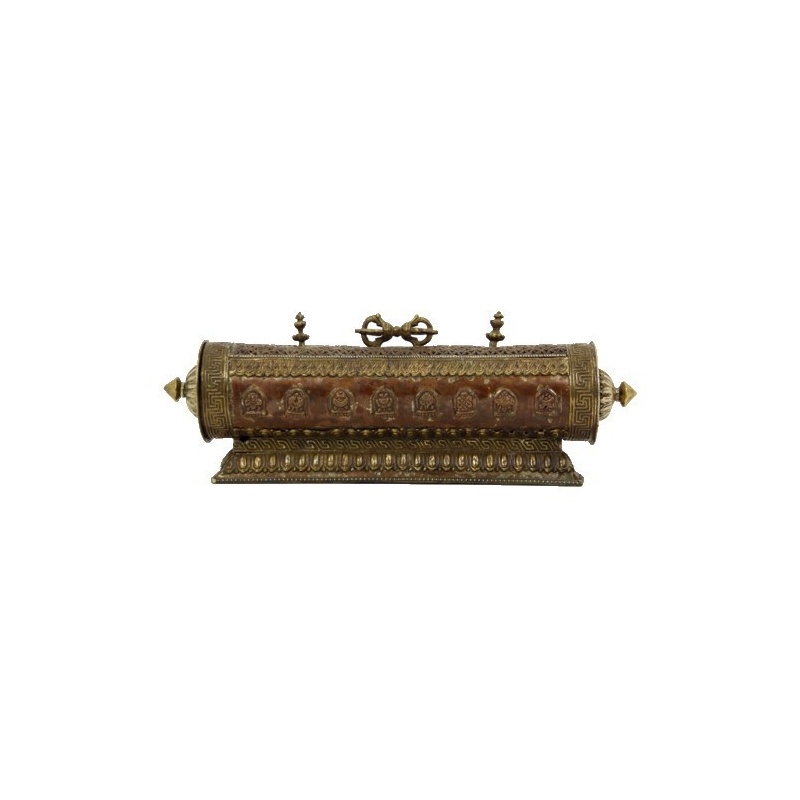 Support Brûle encens en cuivre Porte-bonheur et Dorje Support Brûle encens en cuivre Porte-bonheur et Dorje