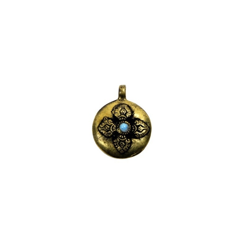 Talisman double vajra et Tortue astrologique - Porte-bonheur Talisman double vajra et Tortue astrologique - Porte-bonheur