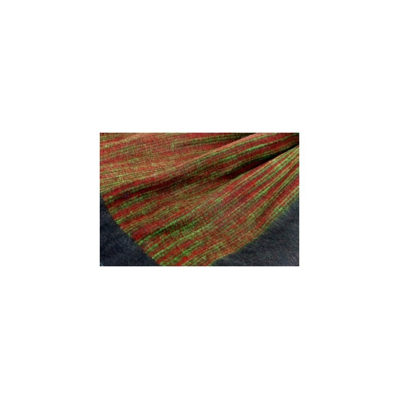 Couverture noire lignée verte et rouge chaude Couverture noire lignée verte et rouge chaude
