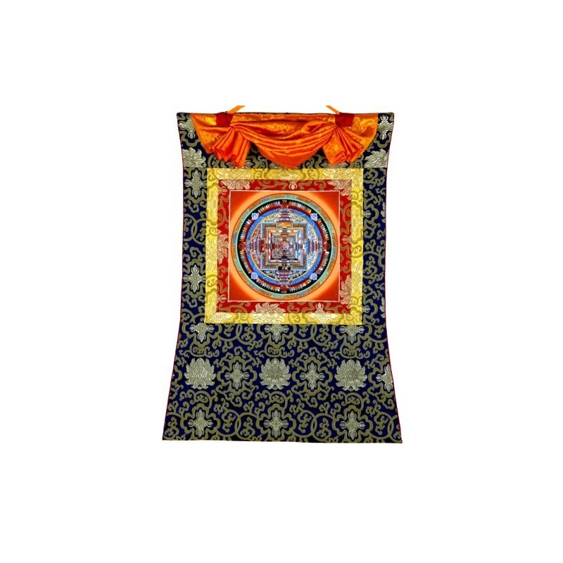 Tangka Kalachakra peinture Mandala Tibétain avec de l'or Tangka Kalachakra peinture Mandala Tibétain avec de l'or