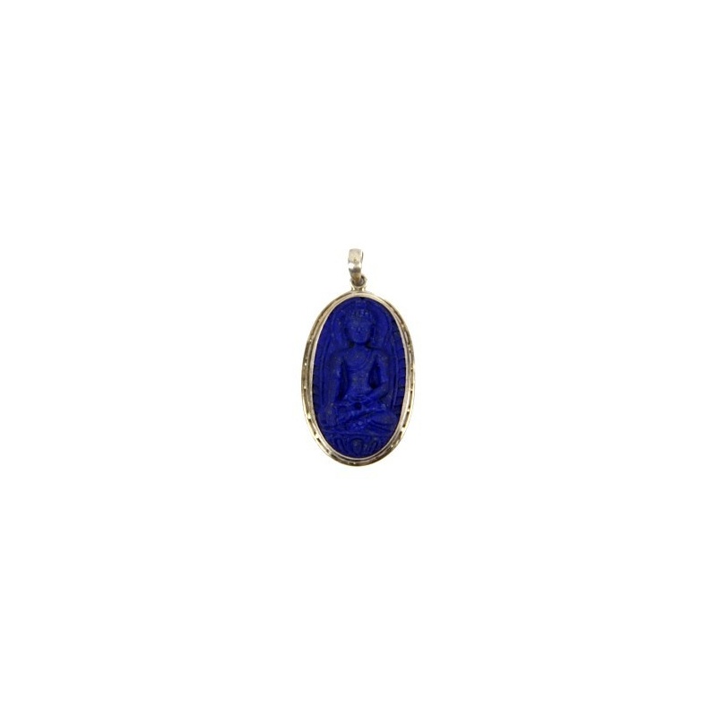 Pendentif en Lapis Lazuli du Bouddha de Médecine