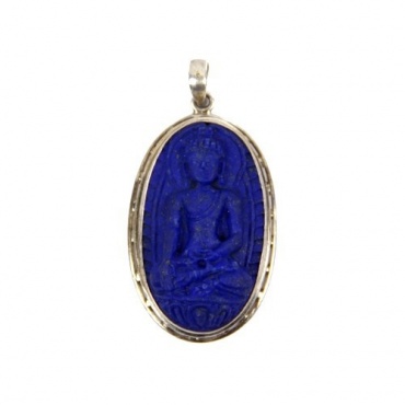 Pendentif en Lapis Lazuli du Bouddha de Médecine