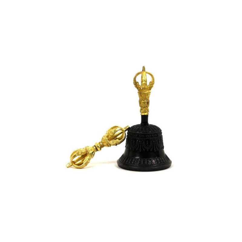 Cloche bouddhiste de rituel - Drilbu et Dorje ou foudre Cloche bouddhiste de rituel - Drilbu et Dorje ou foudre