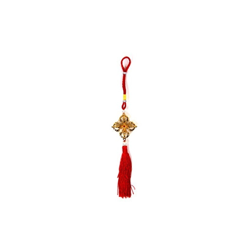 Vajra croisé à suspendre et couleur rouge bonheur et chance Vajra croisé à suspendre et couleur rouge bonheur et chance