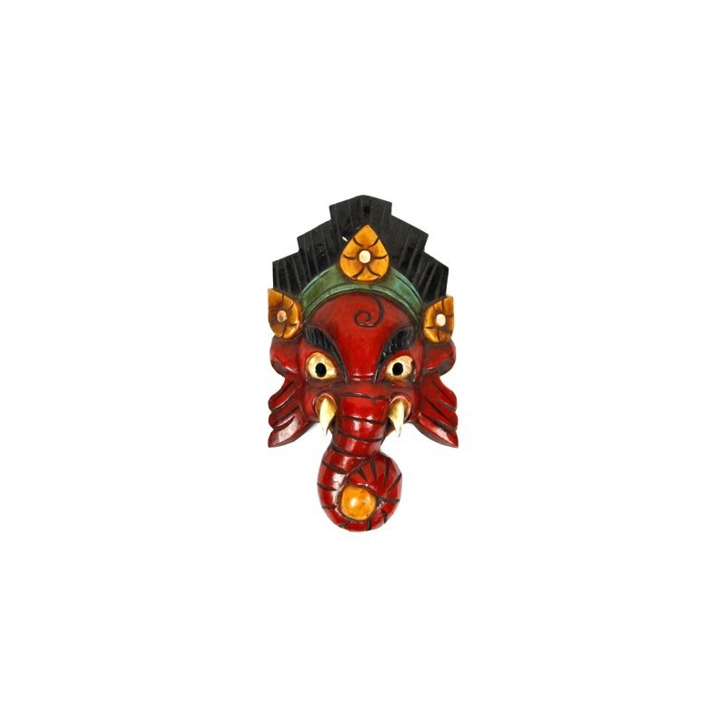 Petit Masque de Ganesh l'éléphant rouge Petit Masque de Ganesh l'éléphant rouge