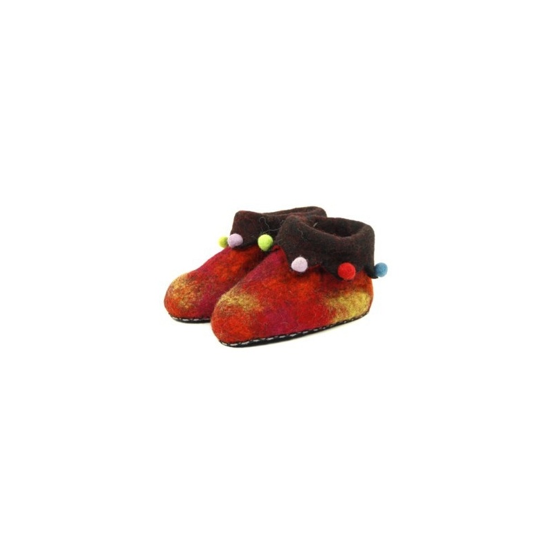 Chausson Pantoufles pour enfants en laine bouillie taille 26 Chausson Pantoufles pour enfants en laine bouillie taille 26