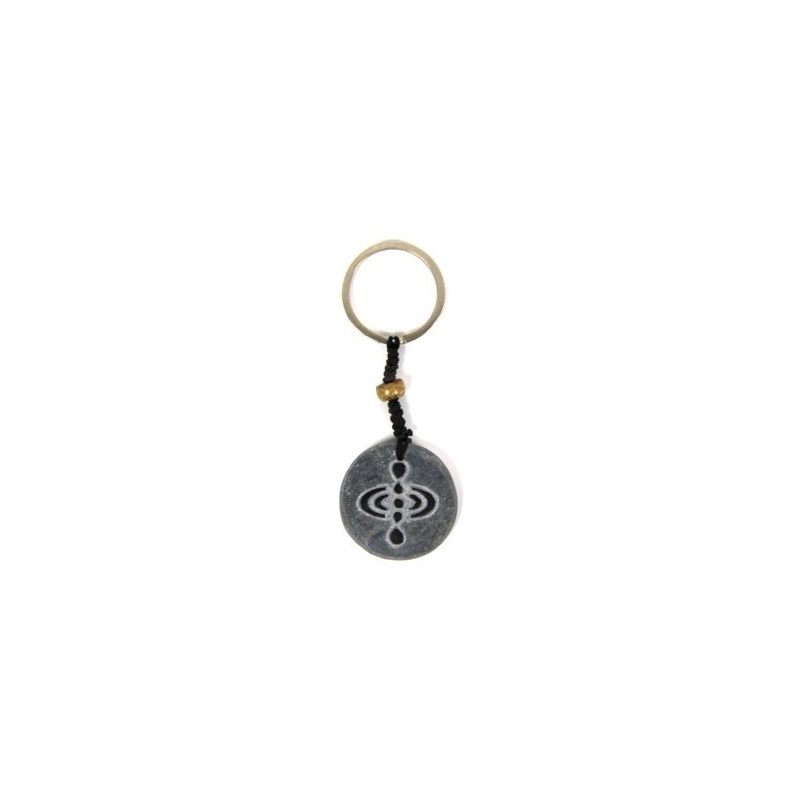 Porte-clés symbole de l'Instant Présent en pierre de l'Himalaya Porte-clés symbole de l'Instant Présent en pierre de l'Himalaya