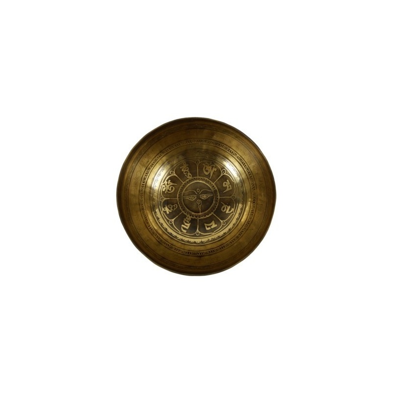 Bol chantant tibétain gravé et 3ème chakra - Manipura Bol chantant tibétain gravé et 3ème chakra - Manipura