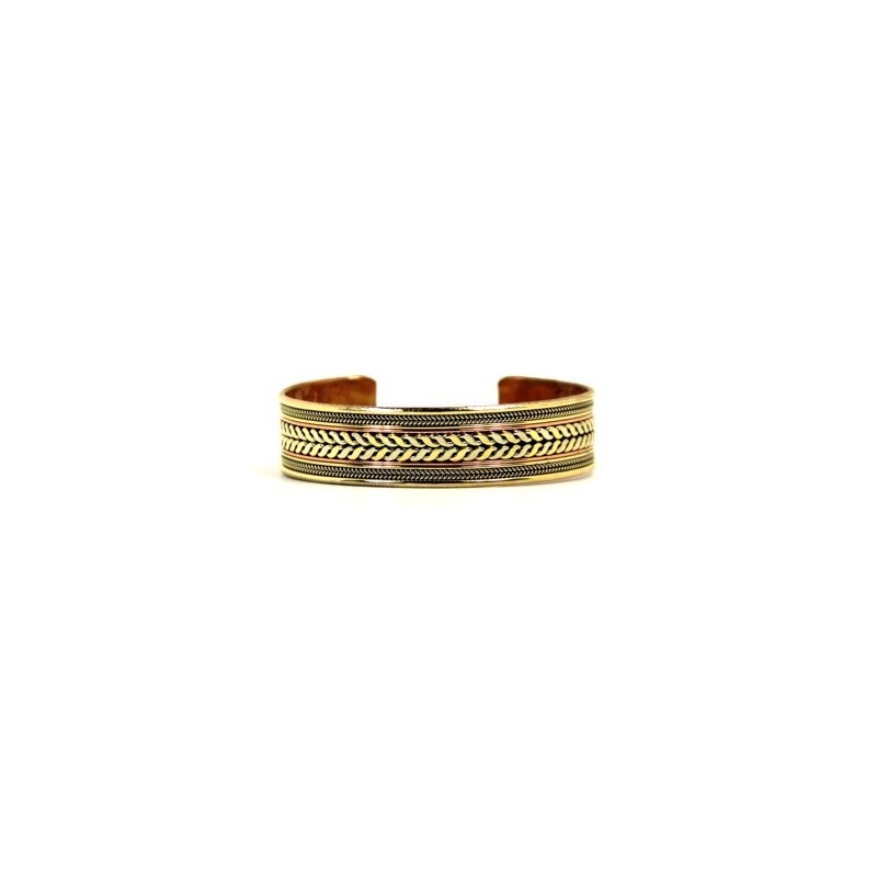 Bracelet en cuivre décoré de torsades Bracelet en cuivre décoré de torsades