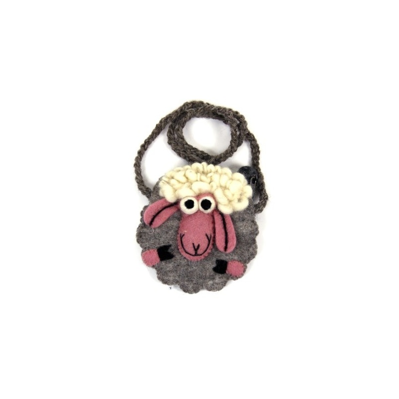 Petit sac enfant mouton en laine feutrée Petit sac enfant mouton en laine feutrée