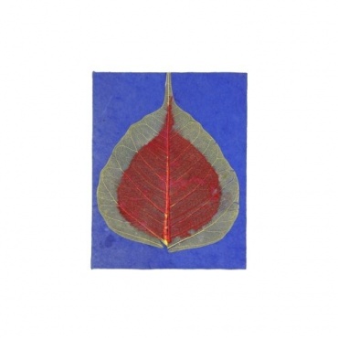 Carnet en Papier Lokta decore feuille de bodhi