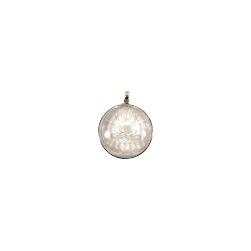Pendentif de Bouddha en cristal de l'Himalaya Pendentif de Bouddha en cristal de l'Himalaya