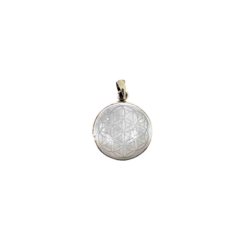 graine de vie fleur de vie pendentif en cristal de roche graine de vie fleur de vie pendentif en cristal de roche