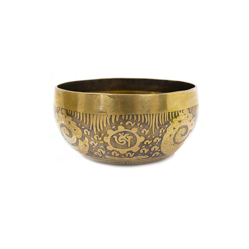 bol tibétain Manipura 3ème chakra décoré de symboles bol tibétain Manipura 3ème chakra décoré de symboles