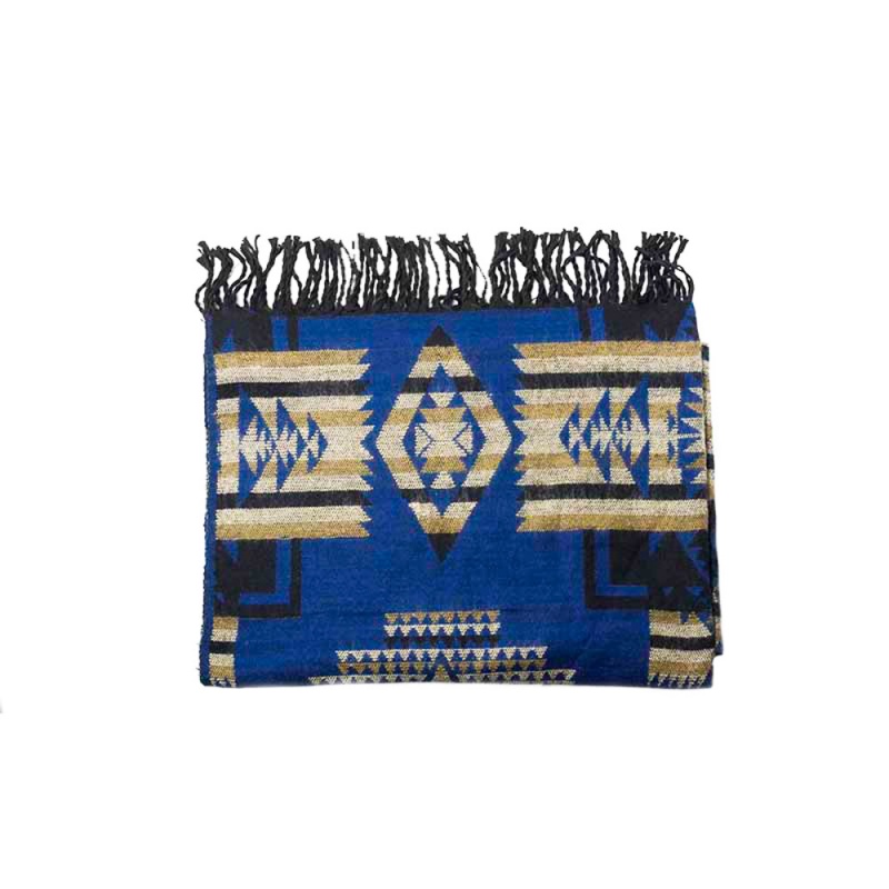 châle couverture bleu beige méditation châle couverture bleu beige méditation