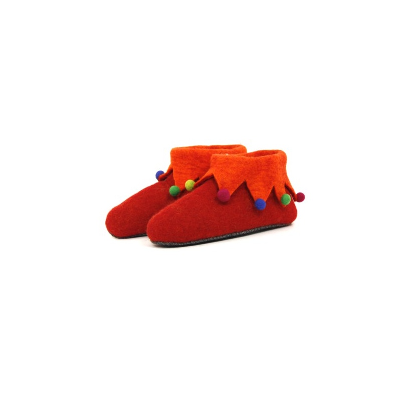 chausson pantoufle pour enfant fille ou garçon laine rouge chausson pantoufle pour enfant fille ou garçon laine rouge