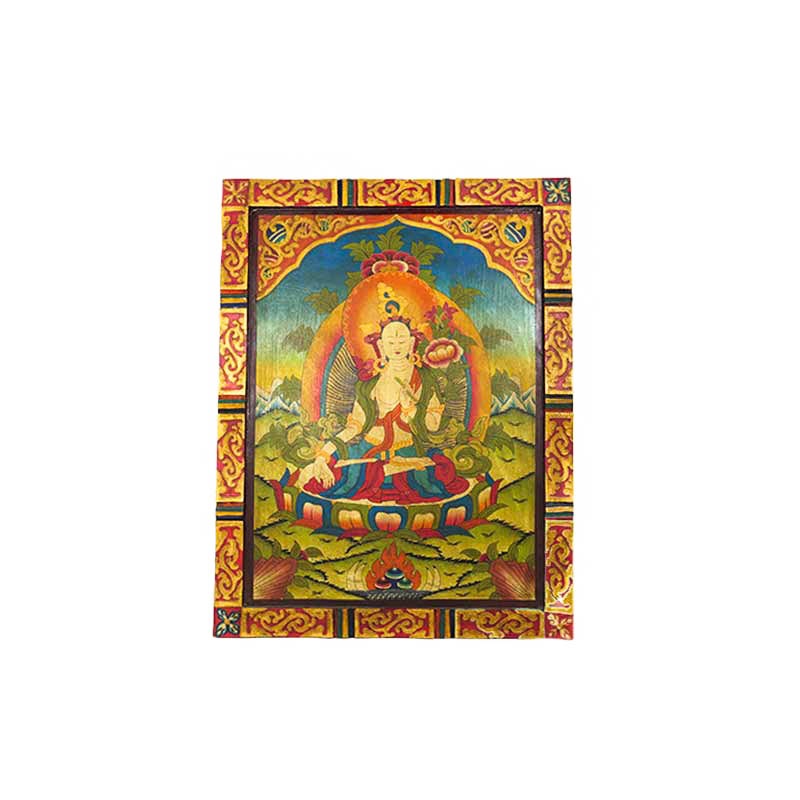 tableau tangka peinture bouddhiste tara blanche tableau tangka peinture bouddhiste tara blanche
