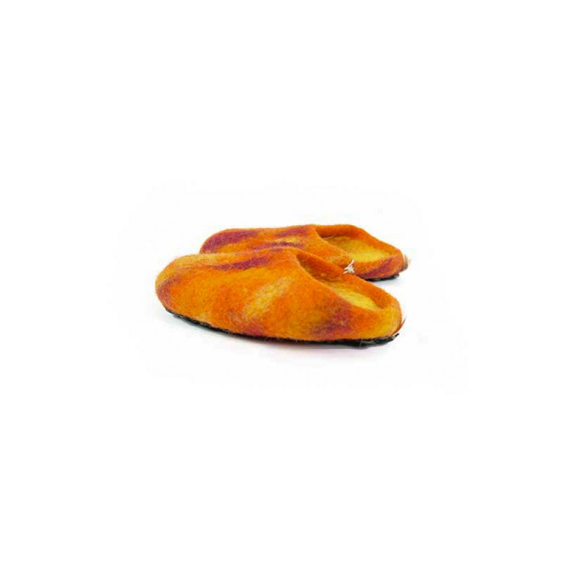 chaussons pantoufles orange pour enfant taille 25-26 chaussons pantoufles orange pour enfant taille 25-26