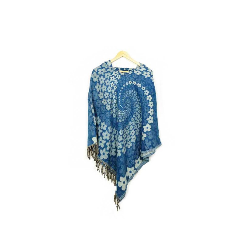 poncho avec capuchon tourbillon de fleurs poncho avec capuchon tourbillon de fleurs