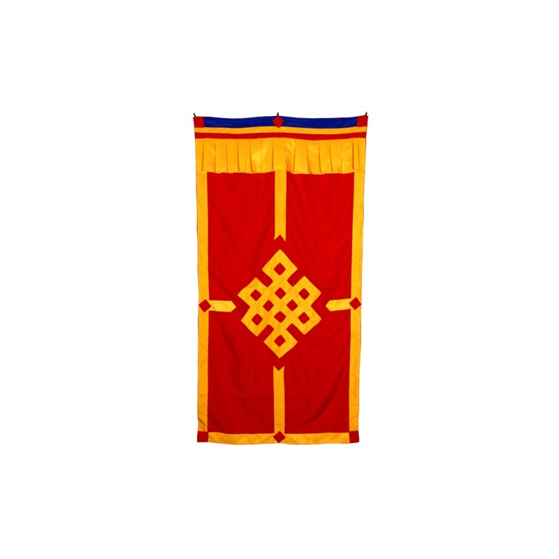 porte tibétaine rouge noeud sans fin porte tibétaine rouge noeud sans fin