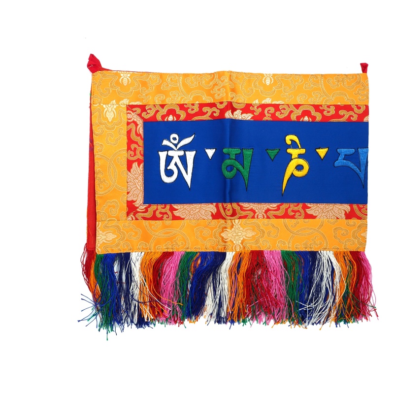 Broderie tibétaine tashi holy mani mantra Broderie tibétaine tashi holy mani mantra