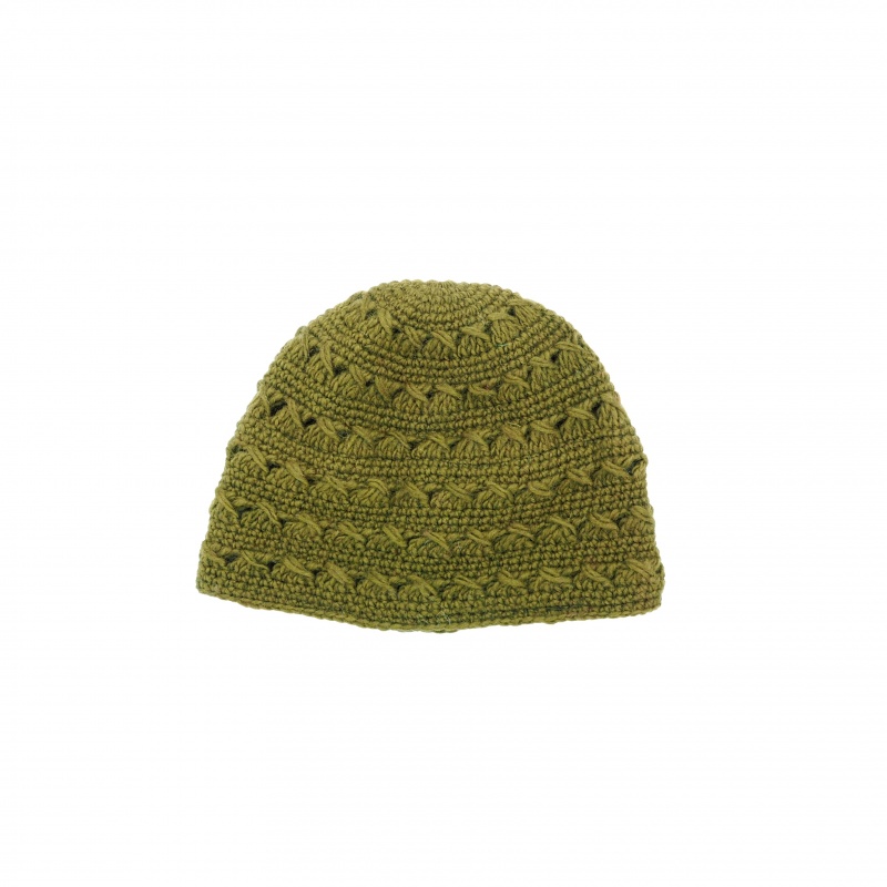 Bonnet mode vert en laine Bonnet mode vert en laine