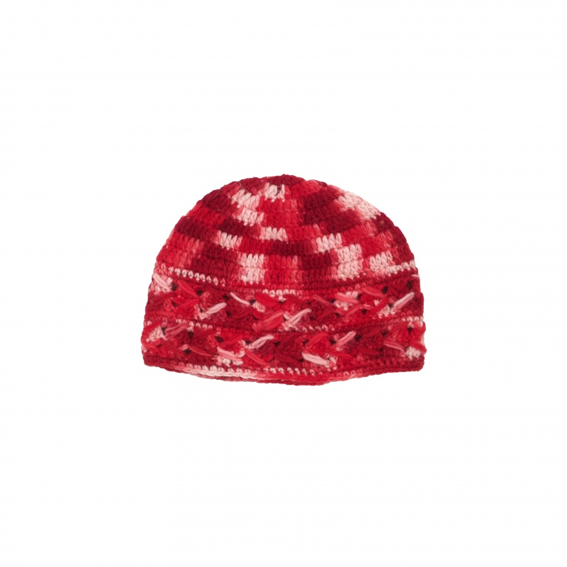 Bonnet rouge bordeaux rose chiné Bonnet rouge bordeaux rose chiné