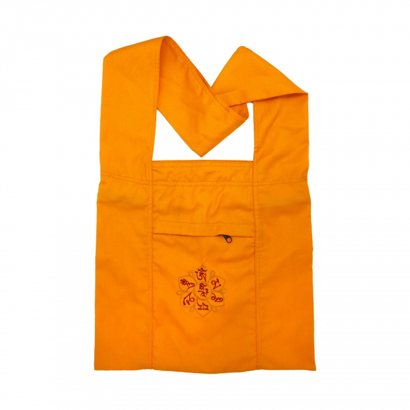 Sac moine tibétain lotus compassion jaune Sac moine tibétain lotus compassion jaune