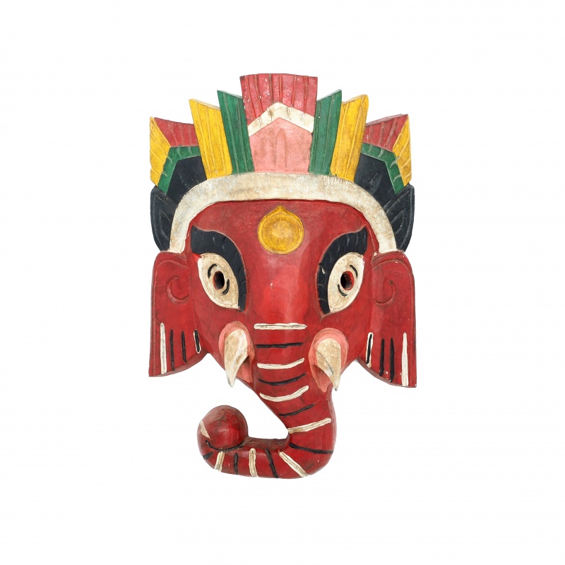 Masque peint de Ganesh l'Eléphant Masque peint de Ganesh l'Eléphant