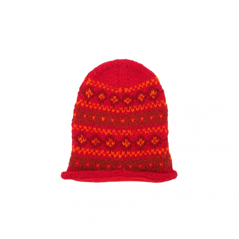 Grand Bonnet rouge orange et bordeaux Grand Bonnet rouge orange et bordeaux